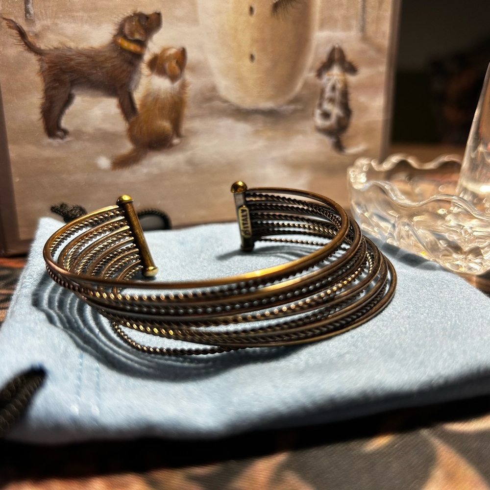 Vintage Italian Sterling Silver Multi-Wire Cuff Bracelet – Italy